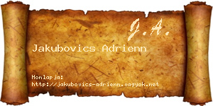 Jakubovics Adrienn névjegykártya