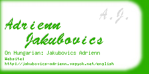 adrienn jakubovics business card